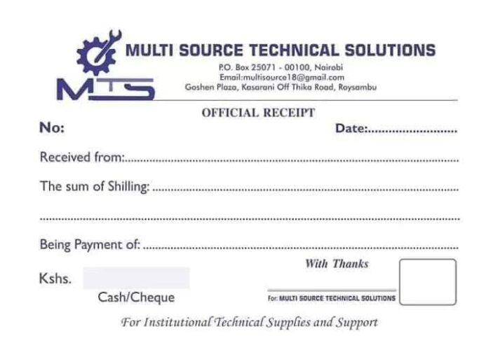 Design & Print of Receipt book ,Invoice book , Delivery book