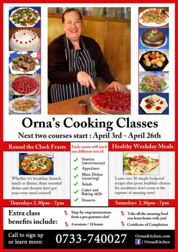 Orna’s Cooking Classes – Round The Clock Feasts (April 2014) by Orna Klotsman