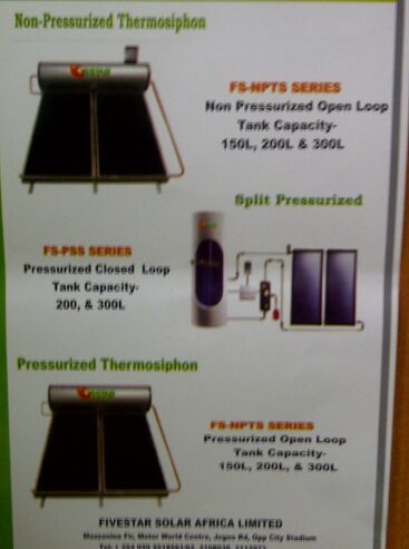 solar water heaters