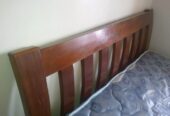 Beech double bed and two bedside cabinets