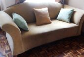 7 seater earth colored sofa