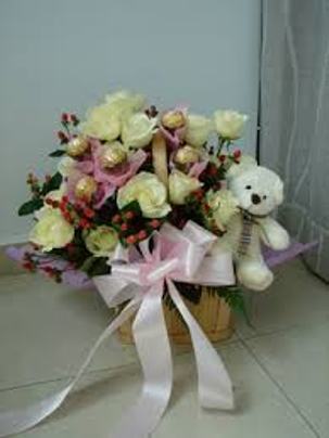 Say with flowers – Flower basket from madison and henry