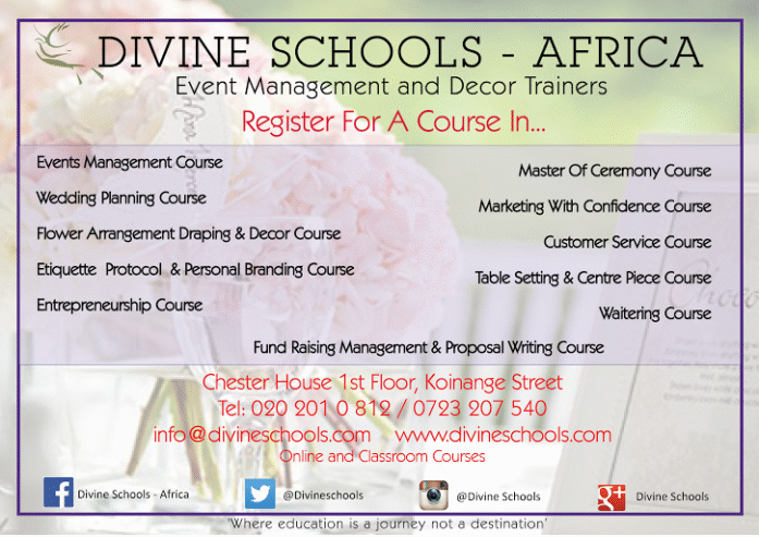 Do you have a passion for Wedding planning and Event Management? Here is your chance to perfect it