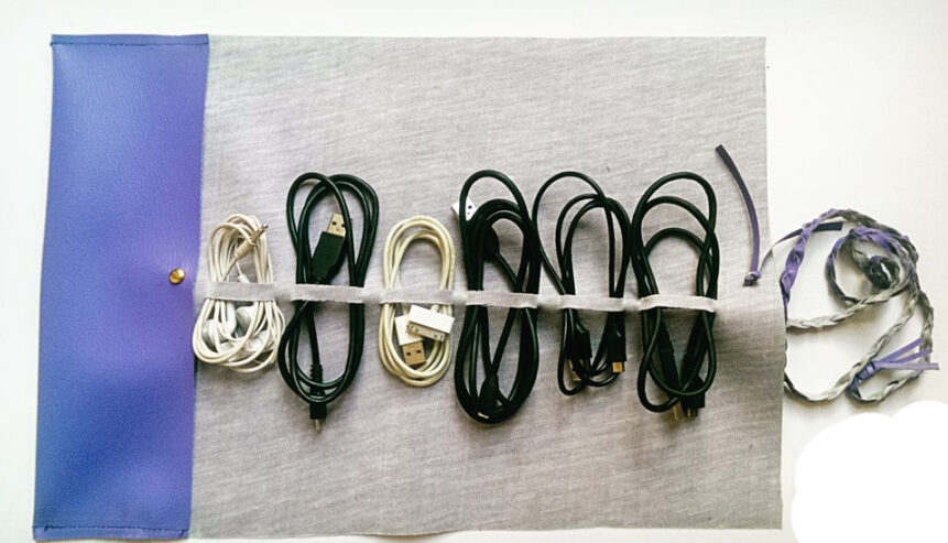 Leather Travel Cord Organizers