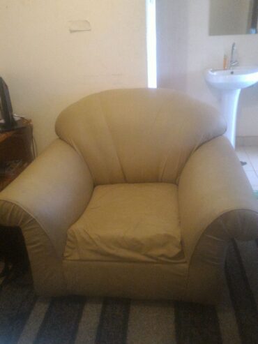 White Leather Sofa.