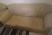 White Leather Sofa.