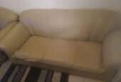 White Leather Sofa.