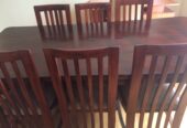 Natural finish 8 Seater Mahogany Wood Dining Table