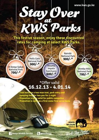 Kenya Wildlife Service (KWS) Parks Holiday Season Offers
