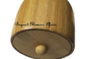 A wooden fine sugar bowl typically exudes elegance and rustic charm