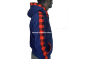 A blue African Dashiki hoodie