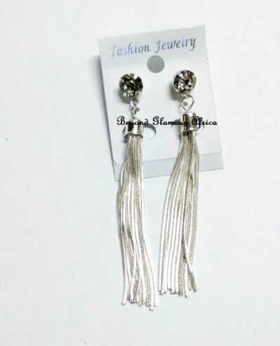 Women’s silver tassel earrings elegant and stylish