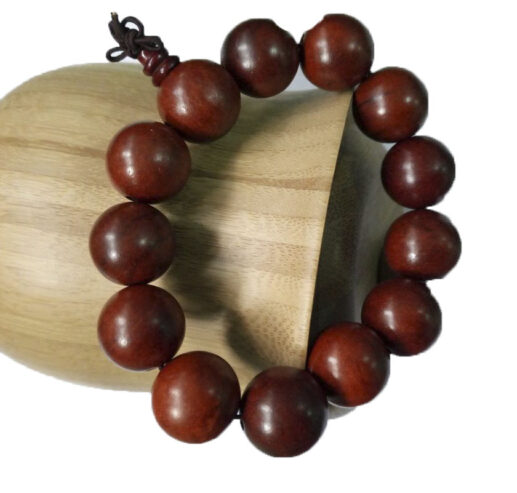 Shamballa Bracelet, meticulously handcrafted with oversized wooden beads.