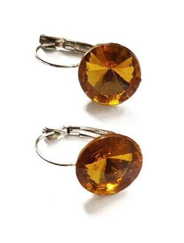 small crystal diamond earrings.