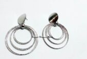 captivating three hoop silver fashion earrings