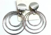 captivating three hoop silver fashion earrings