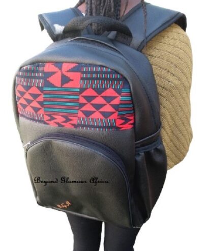 Dashiki Chic Leather Backpack