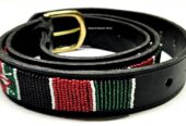 A Kenyan beaded leather belt