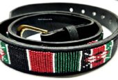 A Kenyan beaded leather belt