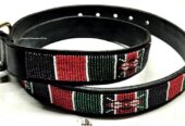 A Kenyan beaded leather belt