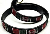 A Kenyan beaded leather belt