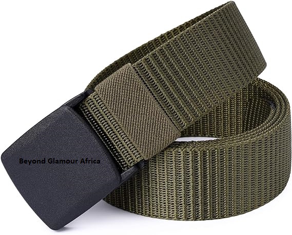 army green men’s fashion belt.