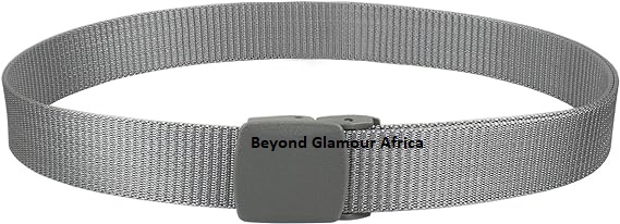 premium grey canvas belt, featuring a robust grey buckle