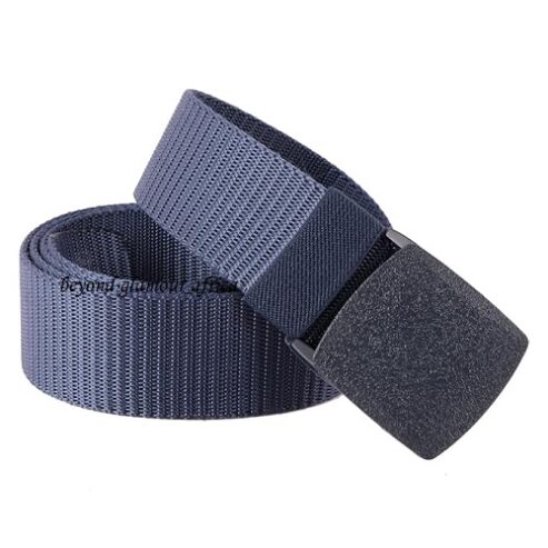 Men’s genuine and fashionable grey canvas polyester belt