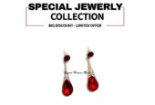 A red crystal dropdown fashion earrings very fashionable