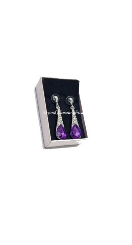 Ladies drop down crystal fashion earrings