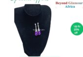 Ladies drop down crystal fashion earrings