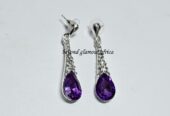 Ladies drop down crystal fashion earrings