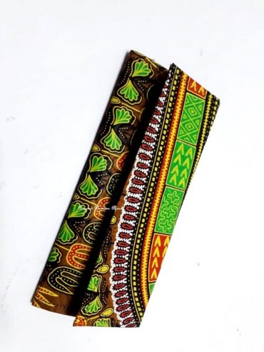 Women’s green Ankara clutch bag