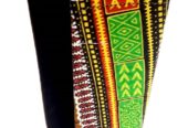 Women’s green Ankara clutch bag