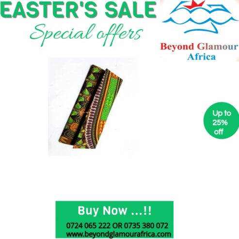 Women’s green Ankara clutch bag