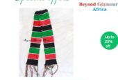 A Kenyan knitted scarf very fashionable and classic to have