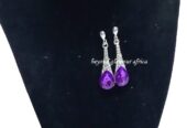 Ladies drop down crystal fashion earrings