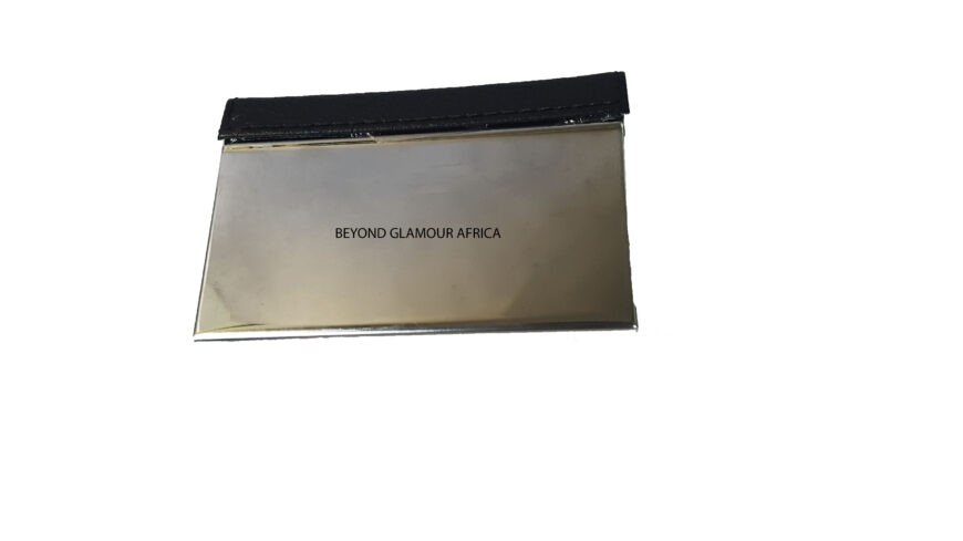 A brown customized cardholder