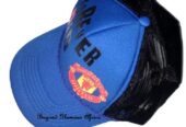 A unisex Manchester united mesh blue cap
