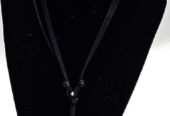 Men’s leather necklace with horn pendant