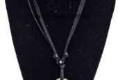 Men’s leather necklace with horn pendant