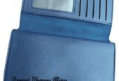 Ladies blue leather wallet very fashionable to have