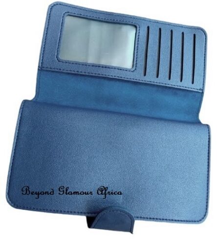 Ladies blue leather wallet very fashionable to have