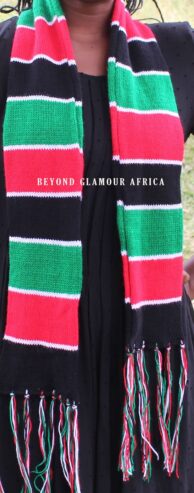 A Kenyan knitted scarf very fashionable and classic to have