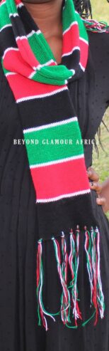 A Kenyan knitted scarf very fashionable and classic to have
