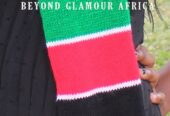 A Kenyan knitted scarf very fashionable and classic to have