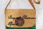 A ladies green sling bag very fashionable