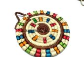 A customized multicolored coaster