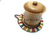 A customized multicolored coaster