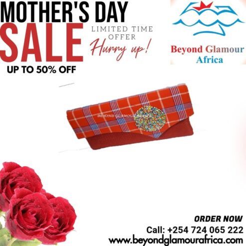 Women’s maasai jute clutch bag very fashionable to have